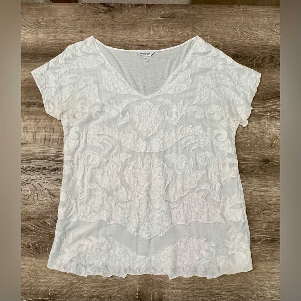 Lucky Brand Ivory Lace Shirt - Sz. L - Only Worn Twice